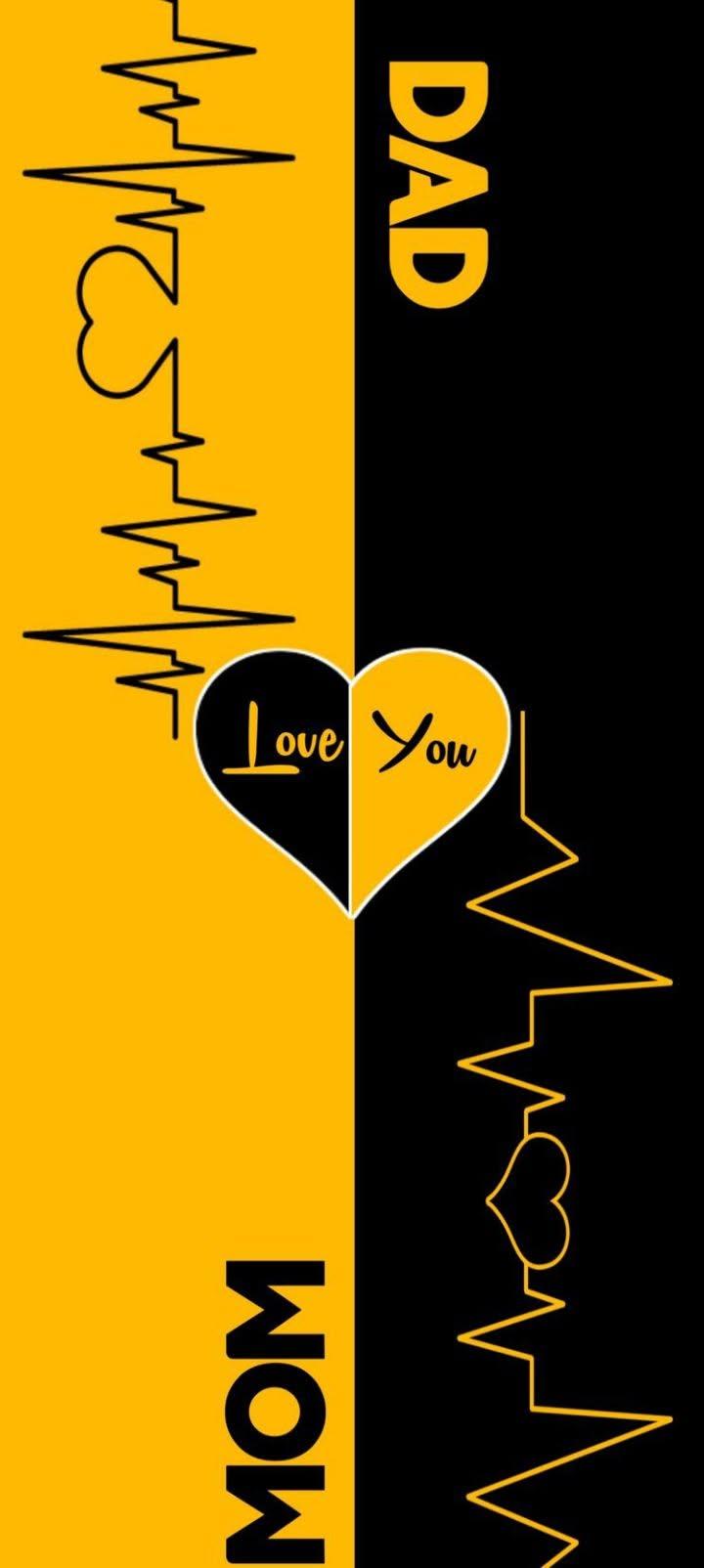 Mom and Dad Love Heart Wallpaper