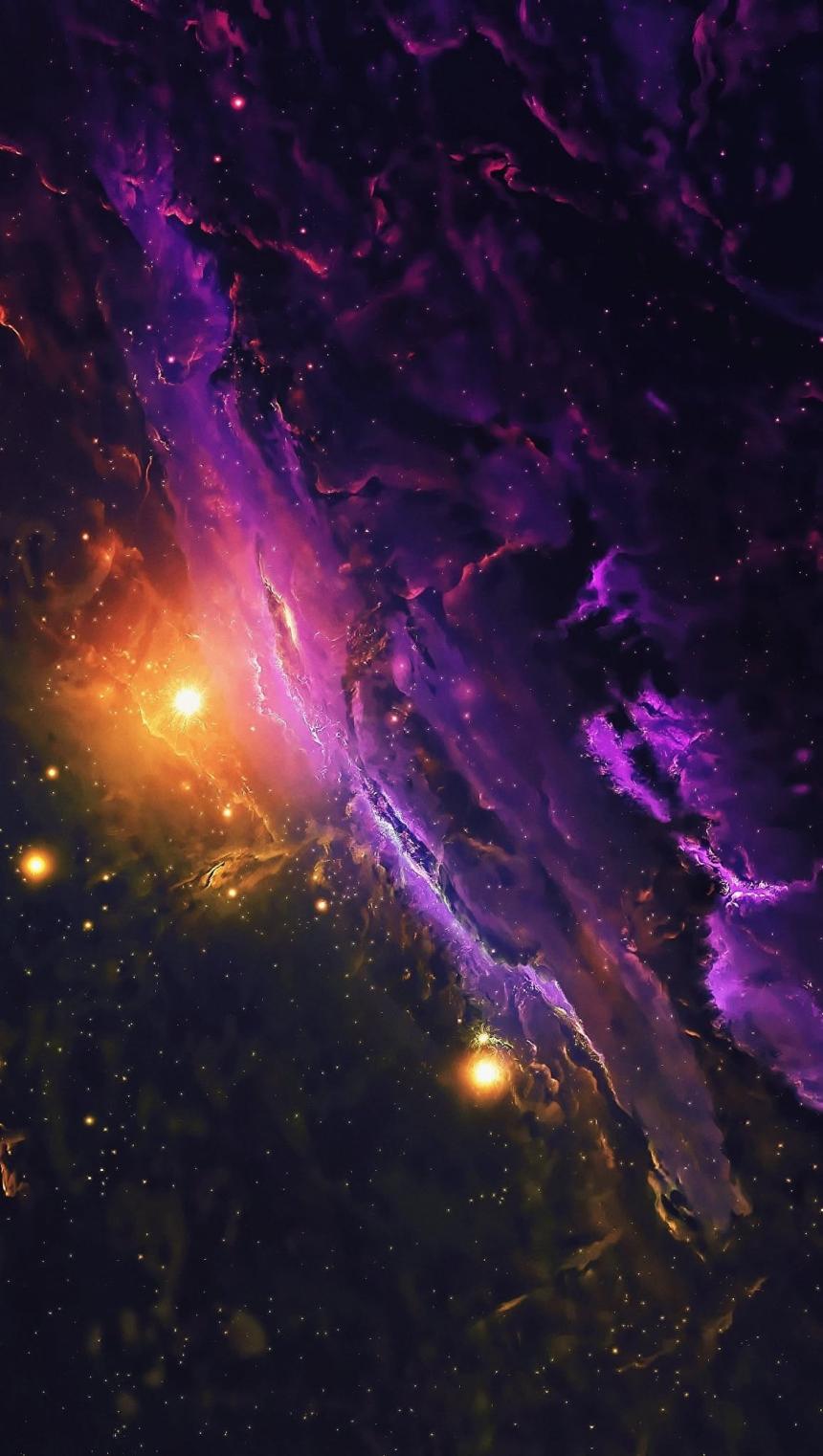 Purple Galaxy Nebula Wallpaper