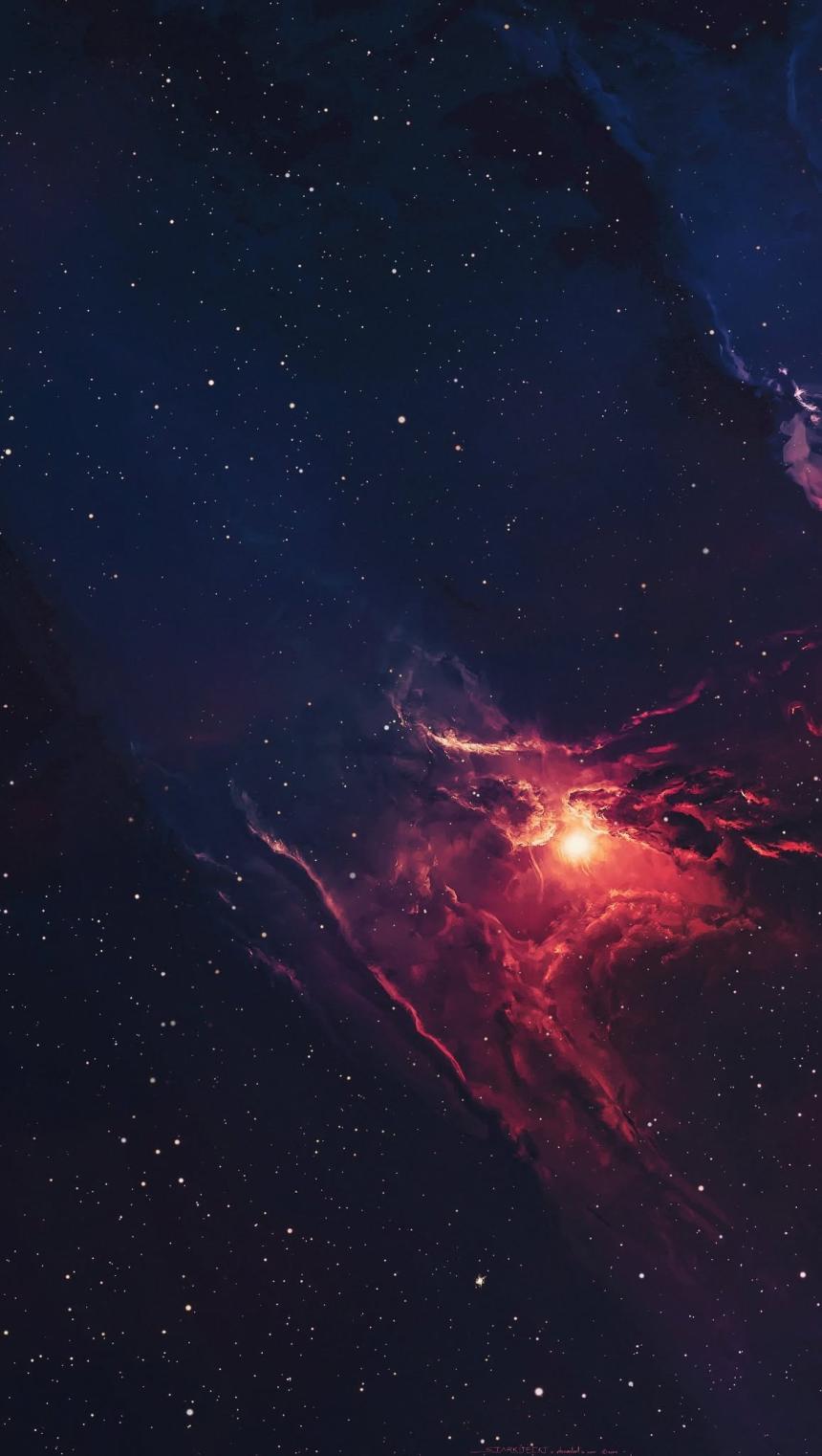Crimson Nebula Galaxy Wallpaper