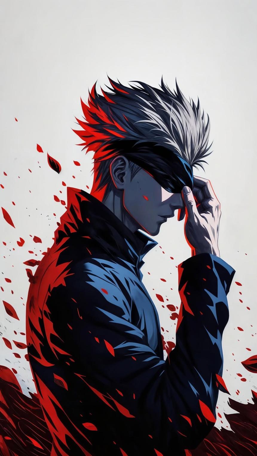 Satoru Gojo Red Eclipse Wallpaper