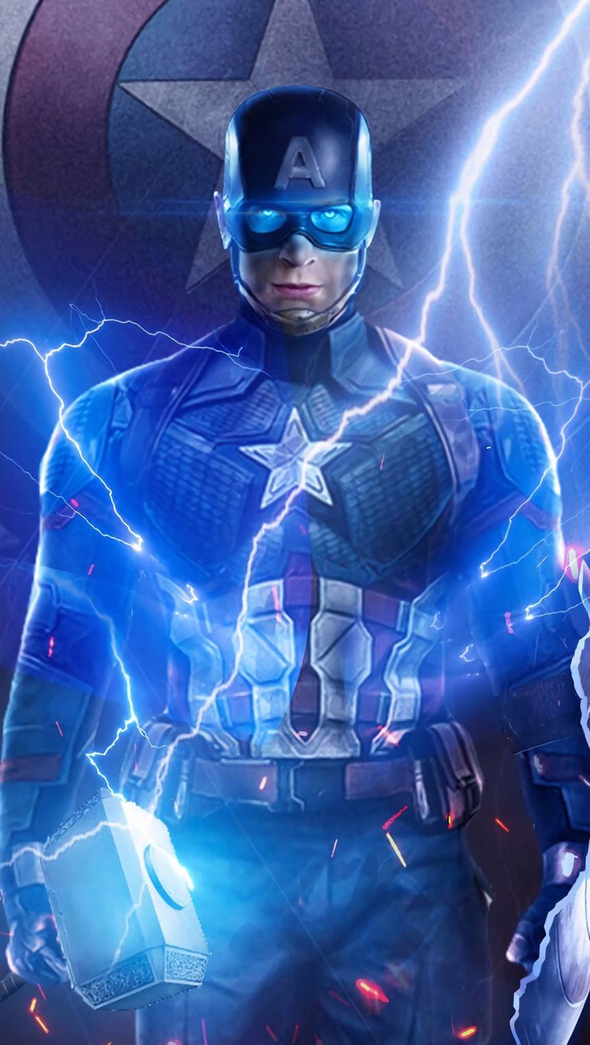 Captain America Lightning Wallpaper