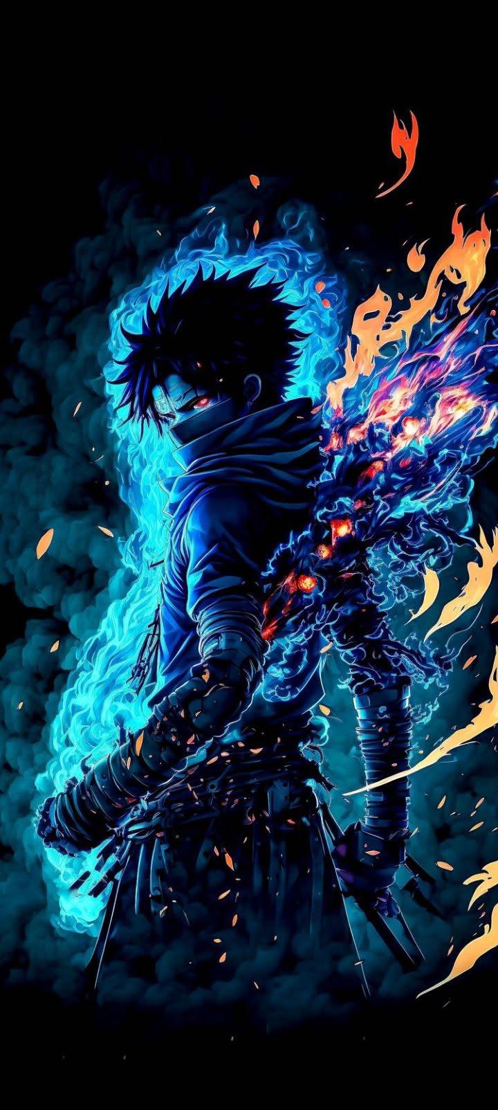 Blue Flame Shadow Warrior Wallpaper