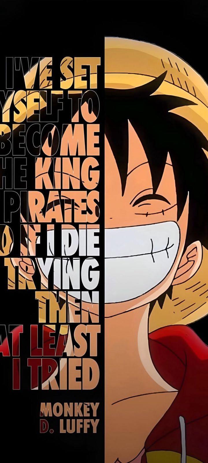 Monkey D. Luffy Inspirational Quote Wallpaper