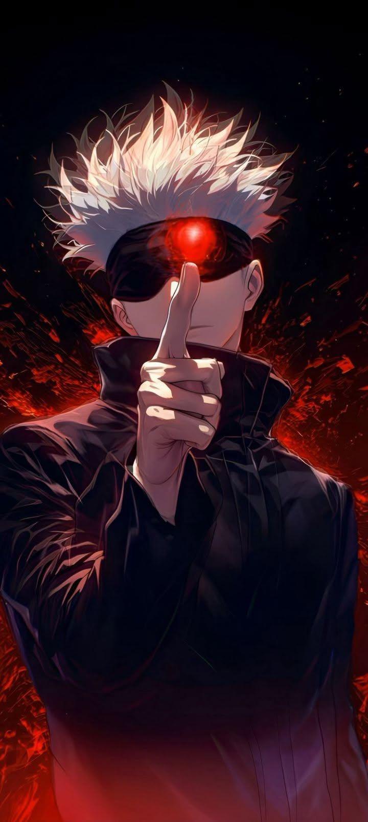 Satoru Gojo Red Cursed Energy Wallpaper