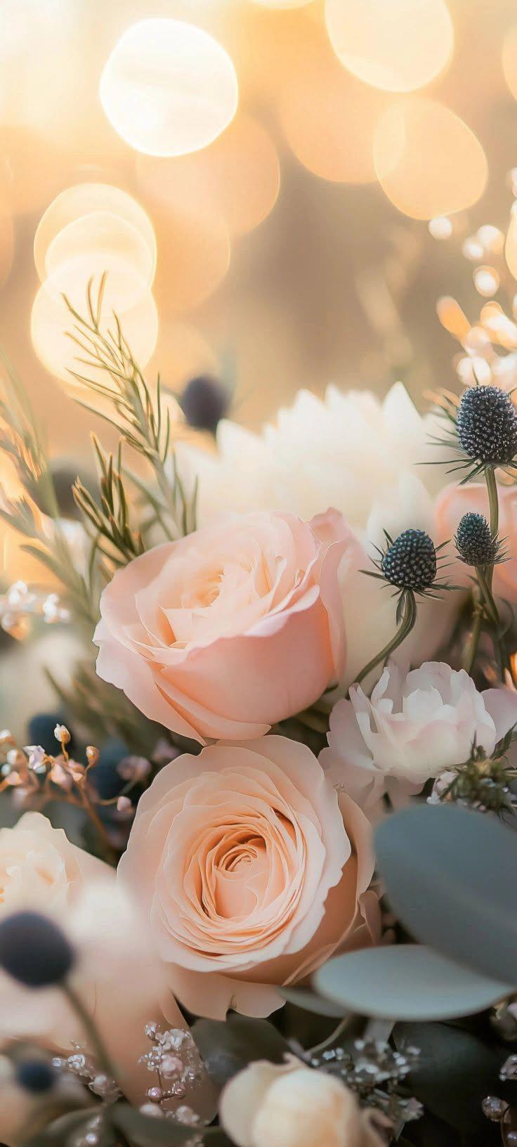 Soft Blush Roses Wallpaper