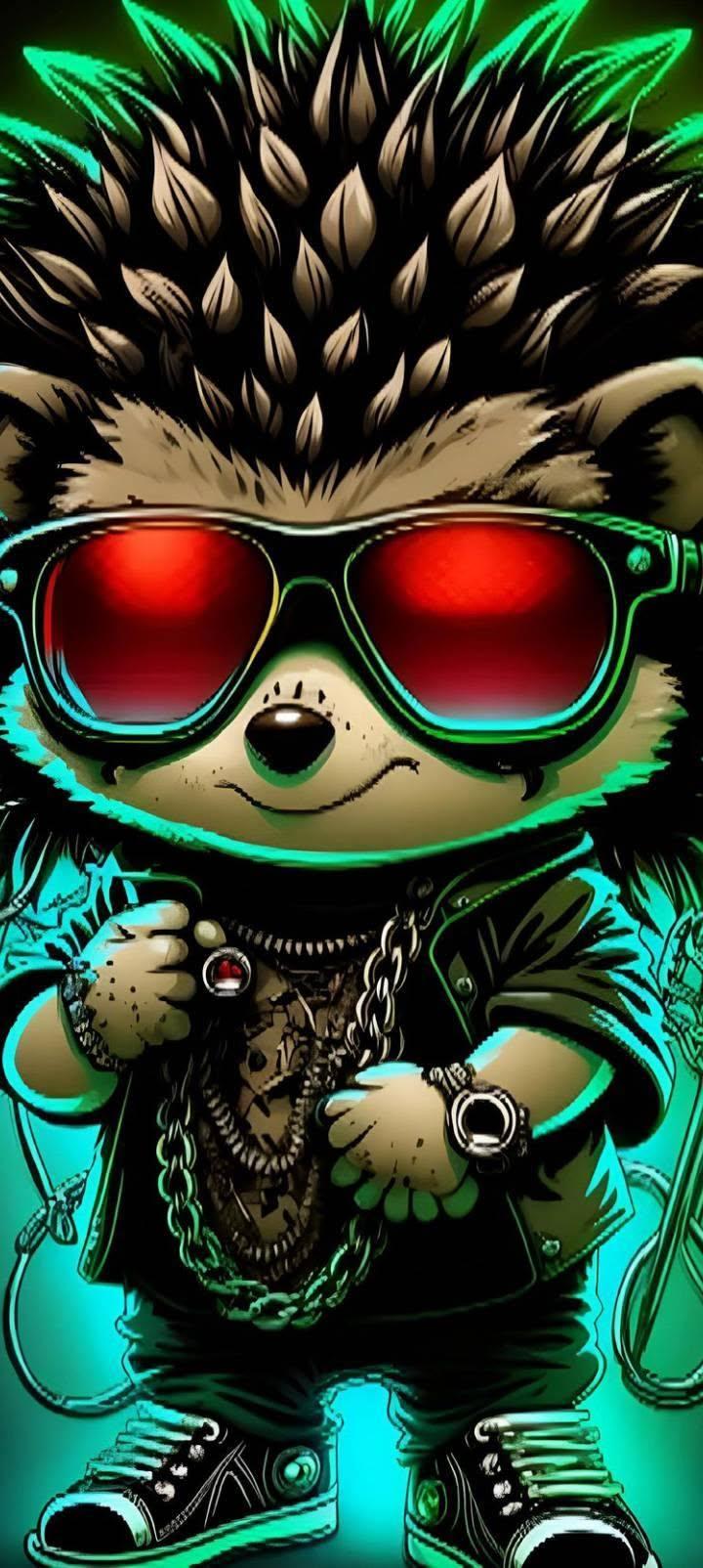 Cool Punk Hedgehog Wallpaper –
