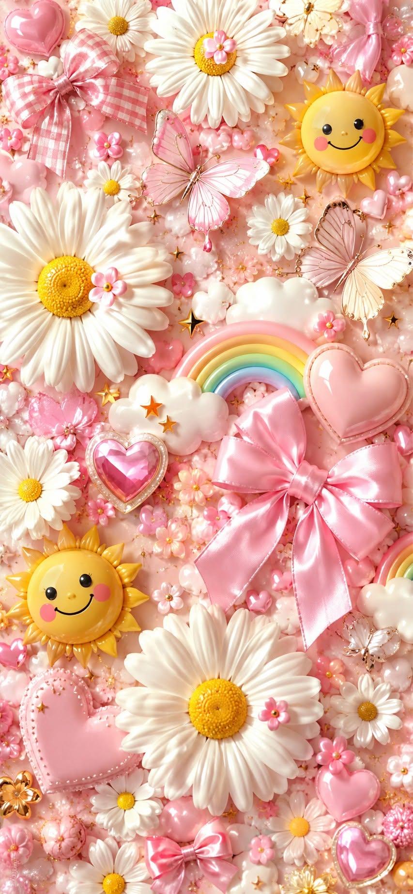 Cute Pink Bow Wallpaper