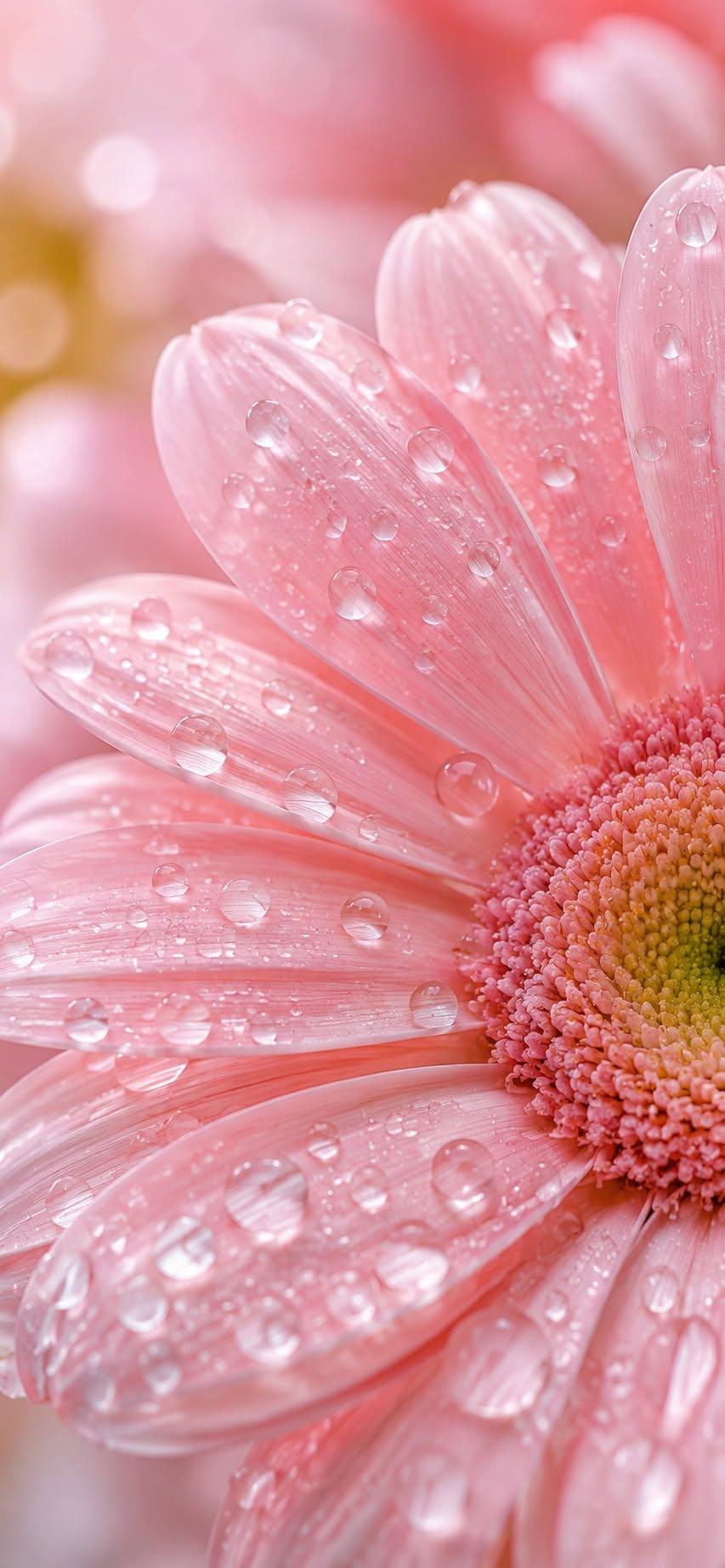 Pink daisy flower wallpaper for iPhone