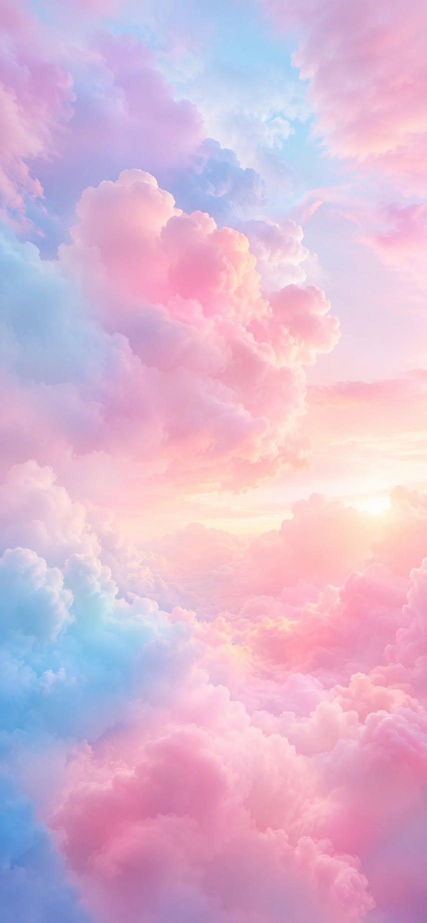 Cotton candy sky wallpaper for iPhone