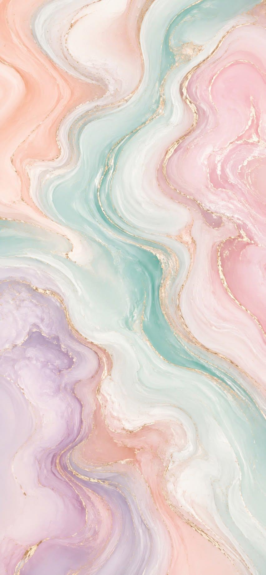 Pastel gold marble wallpaper for iPhone