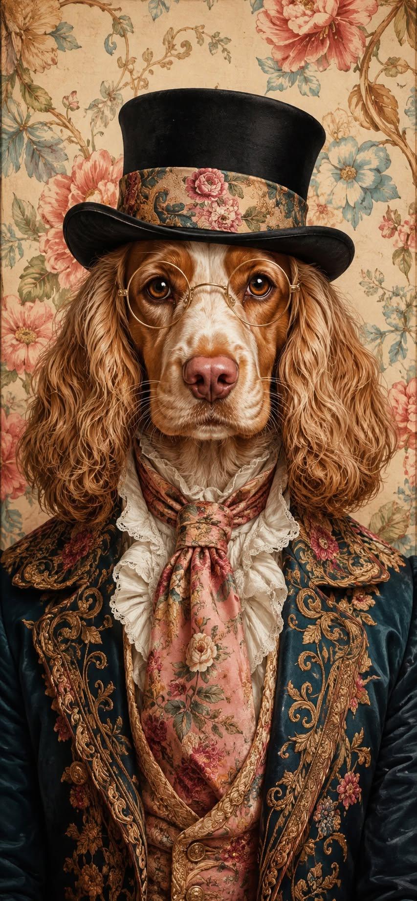 Victorian Cocker Spaniel Wallpaper