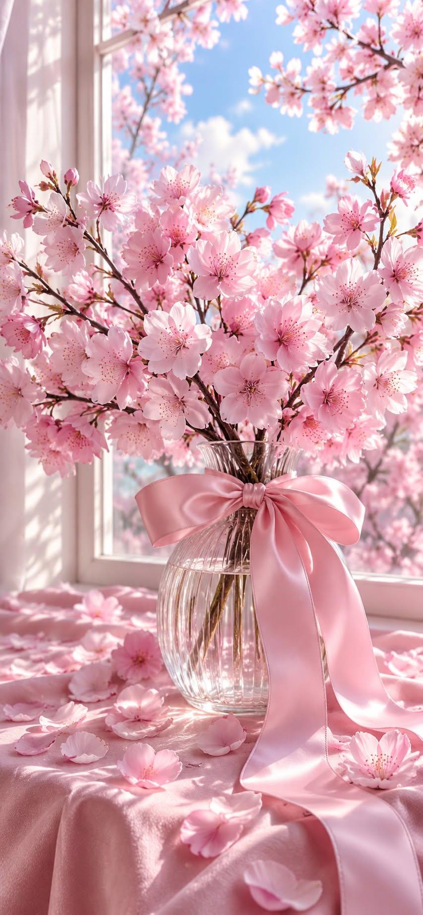 Pink Cherry Blossom Wallpaper