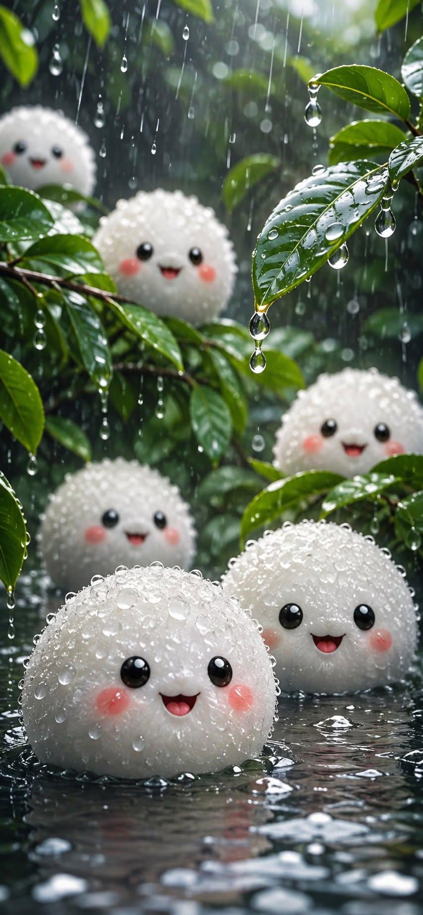 Cute Smiley Rain Wallpaper