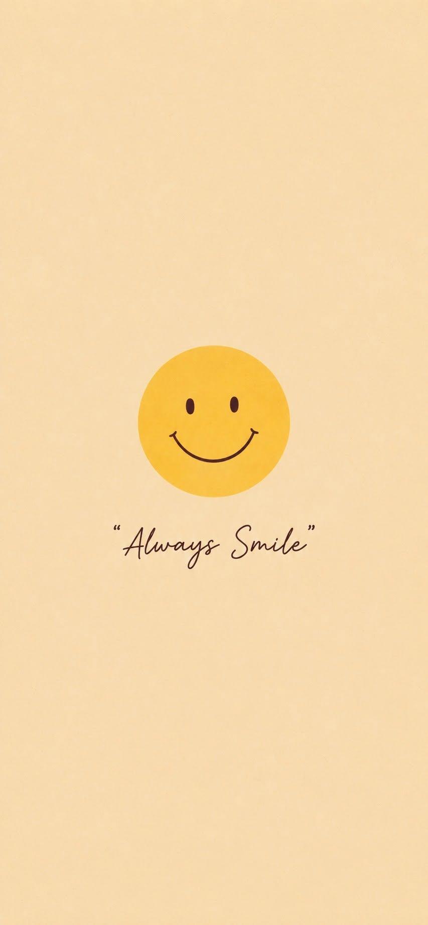 Always Smile Minimalist Wallpaper