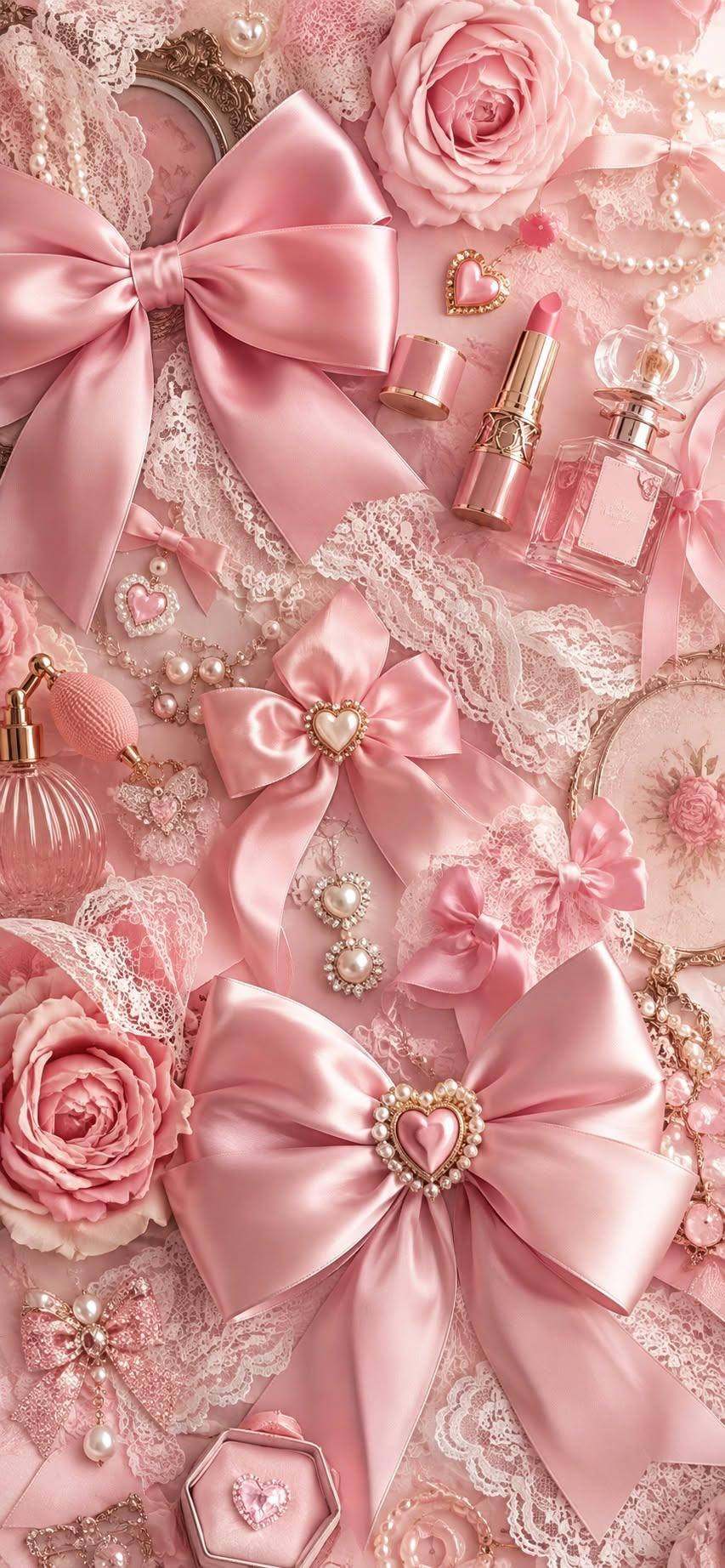 Pink Coquette Bow Wallpaper