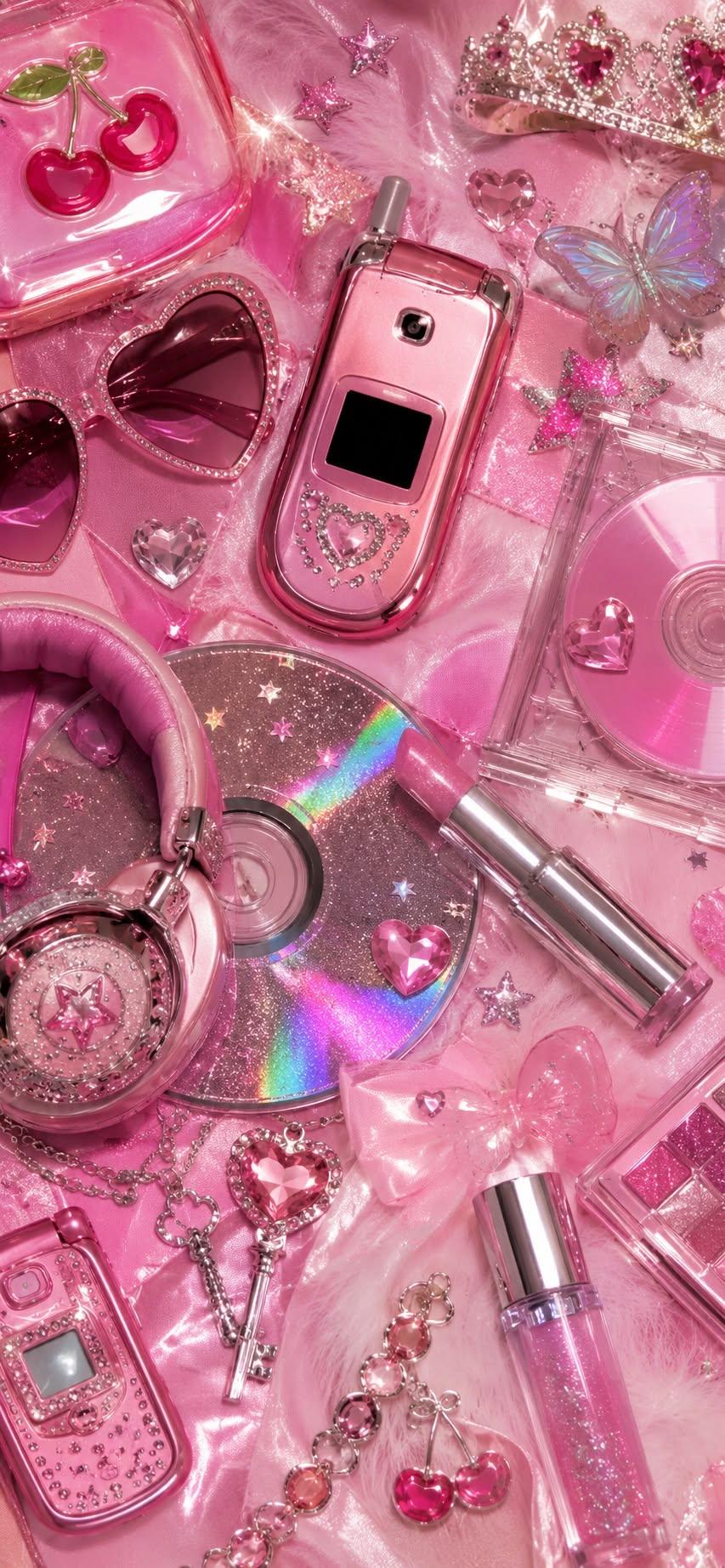 Pink Y2K Girly Wallpaper