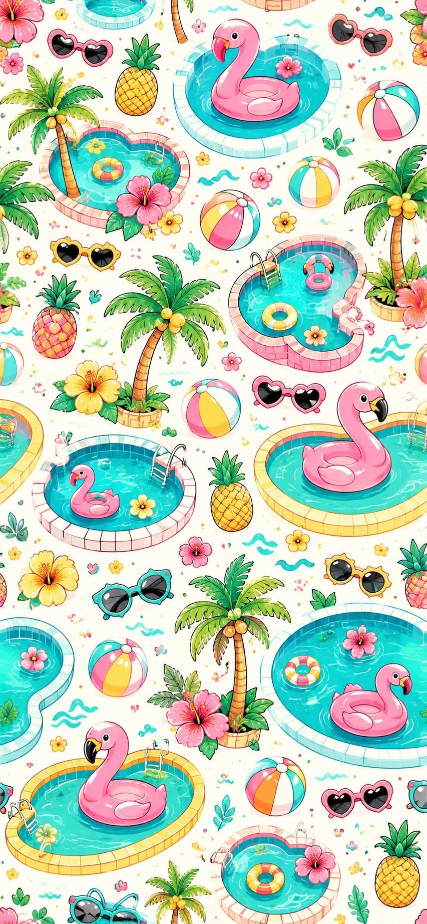 Tropical Pool Party Pattern