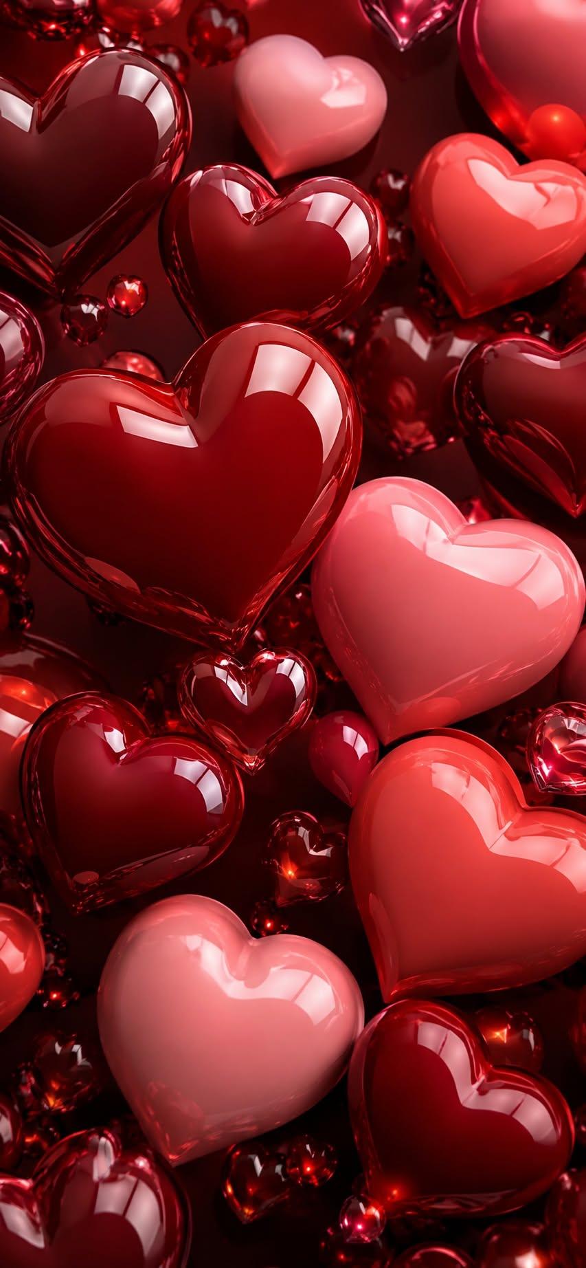 Red Hearts Wallpaper