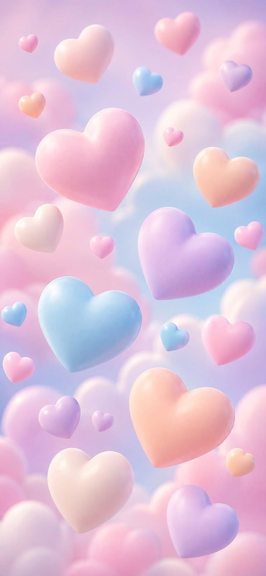 Pastel Hearts Wallpaper