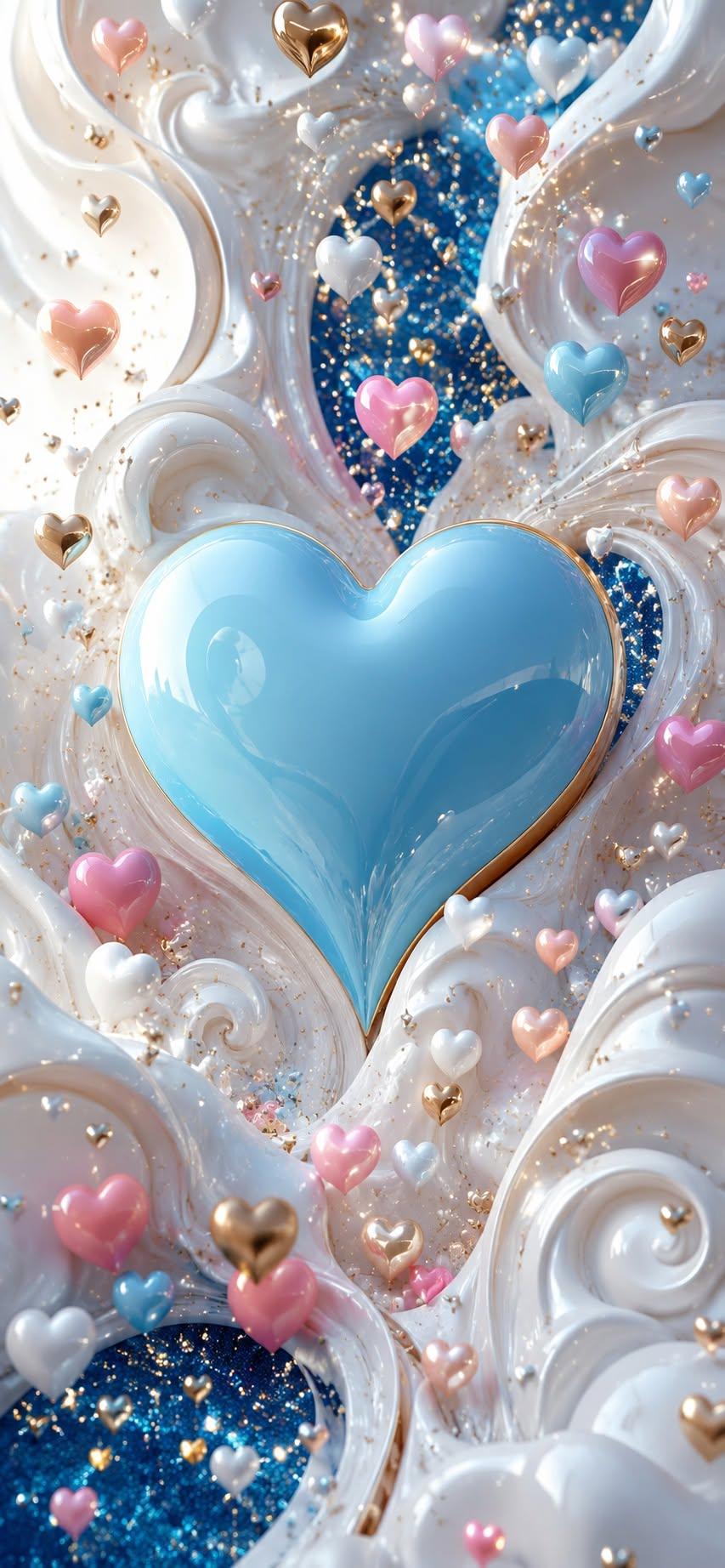 Blue Heart Wallpaper