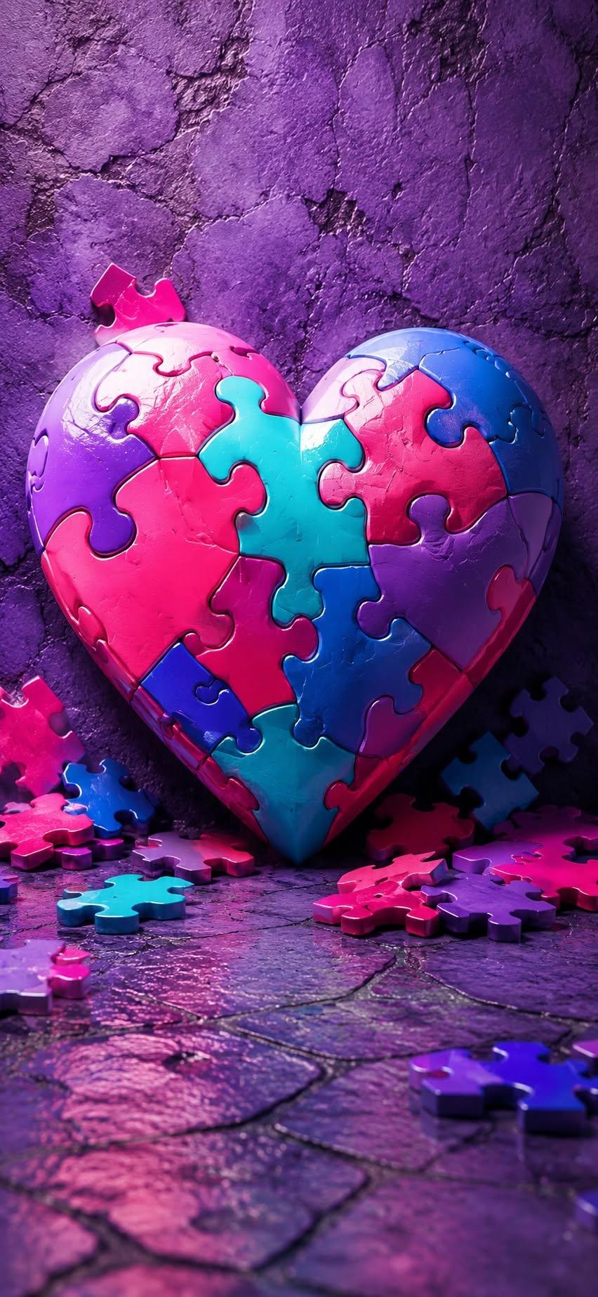 Puzzle Heart Wallpaper