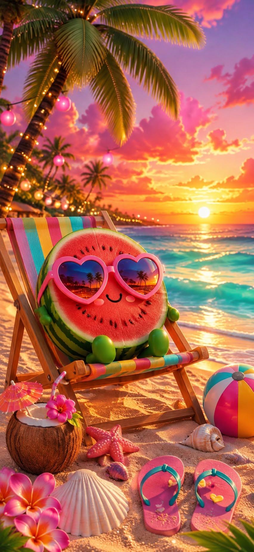 Cute Watermelon Summer Wallpaper