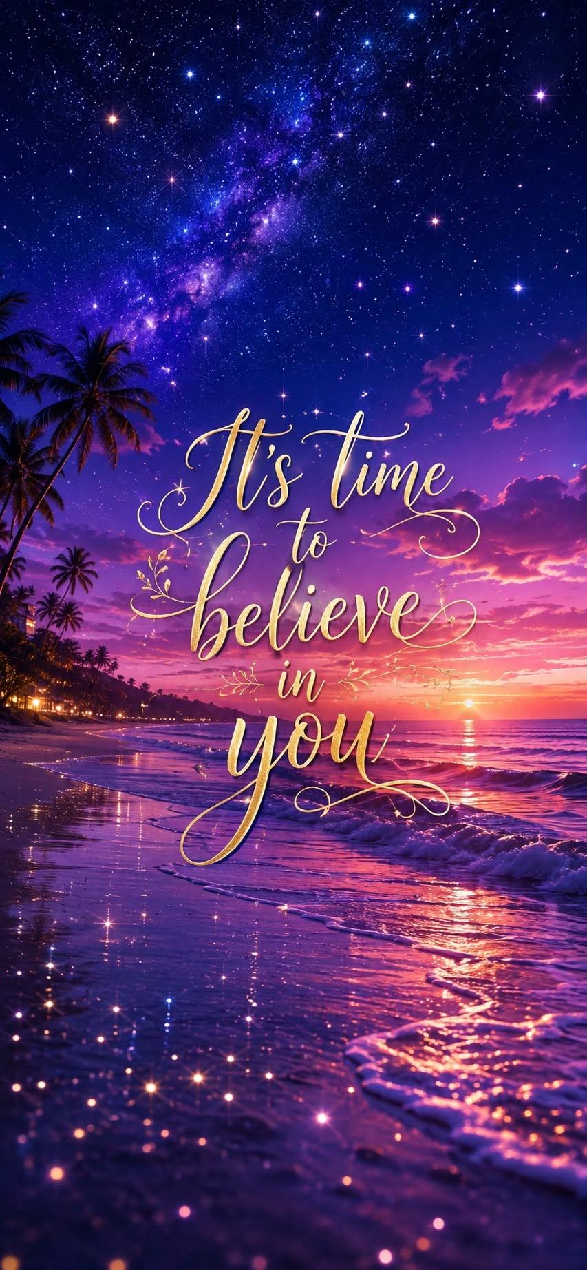 Believe In Yourself Beach Wallpaper