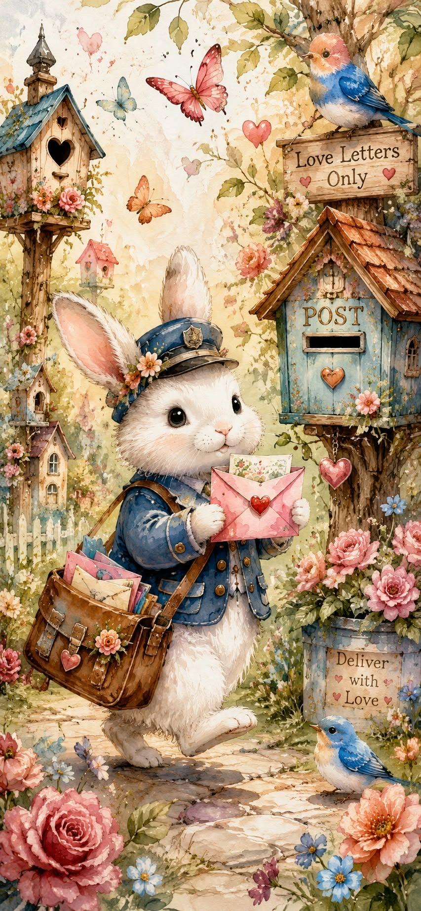 Love Letter Bunny Wallpaper