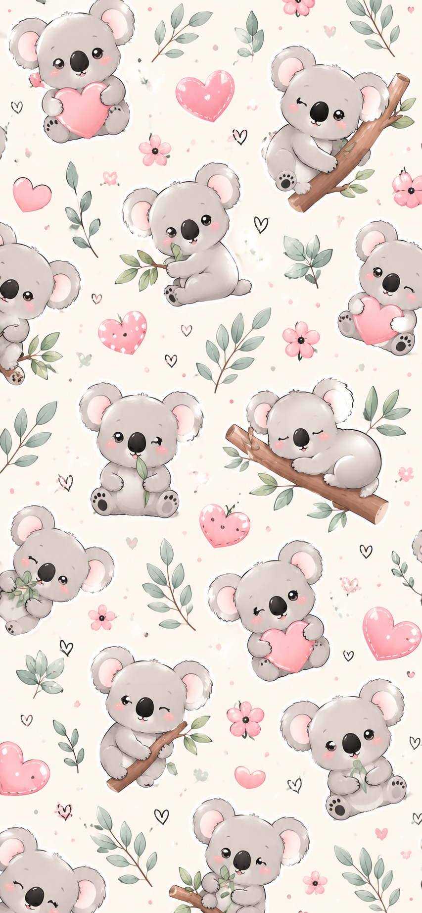 Cute Koala Love Wallpaper