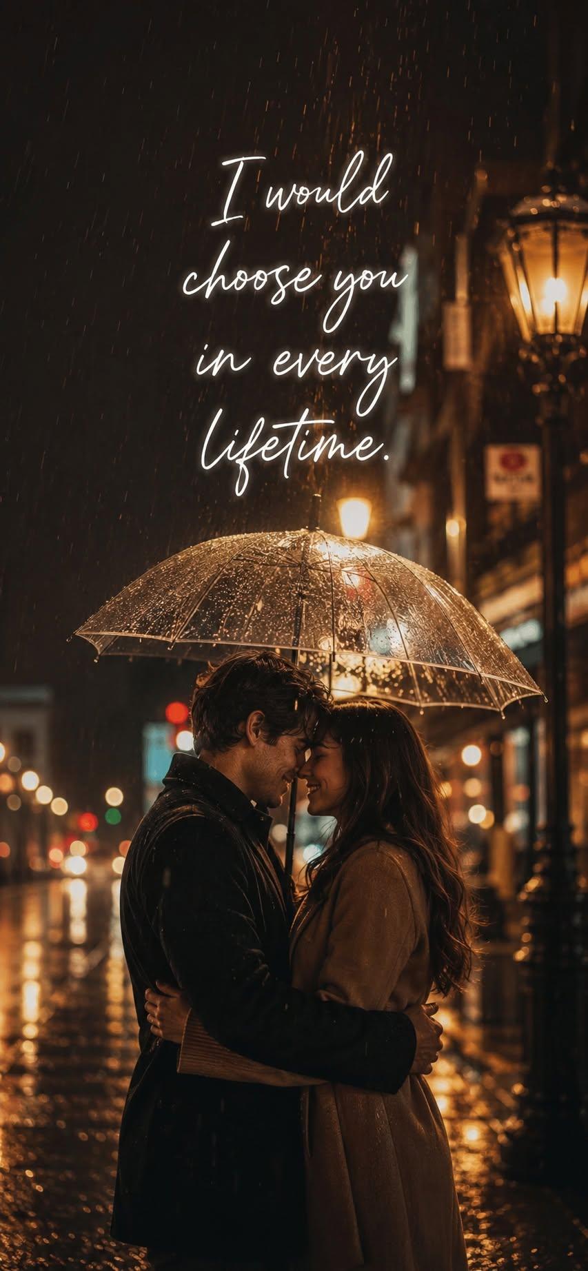 Rain and Romance Wallpaper