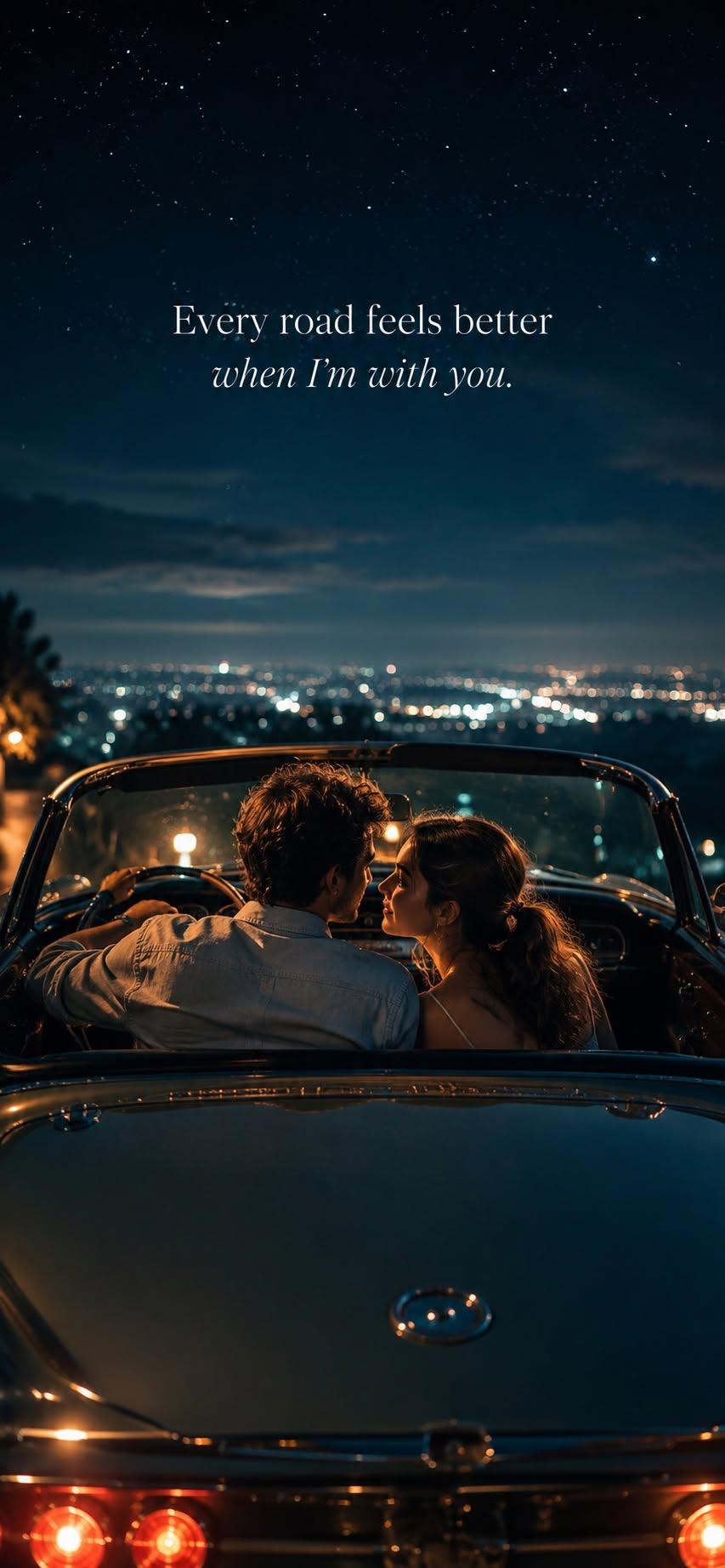 Convertible Under the Stars Wallpaper