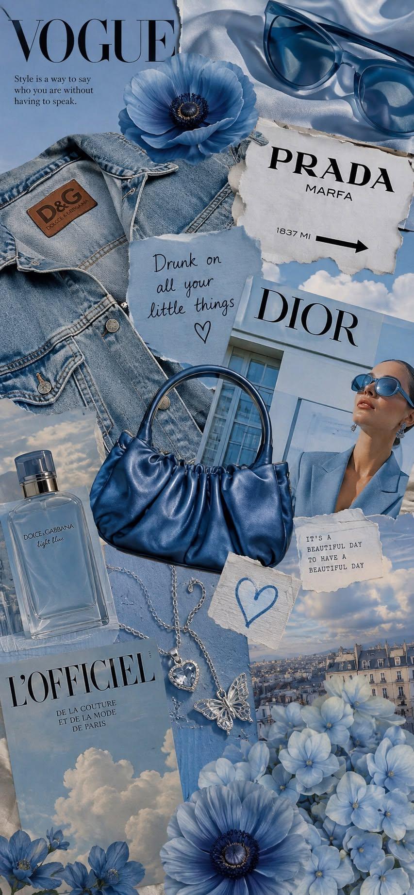 Blue Aesthetic Collage Wallpapers