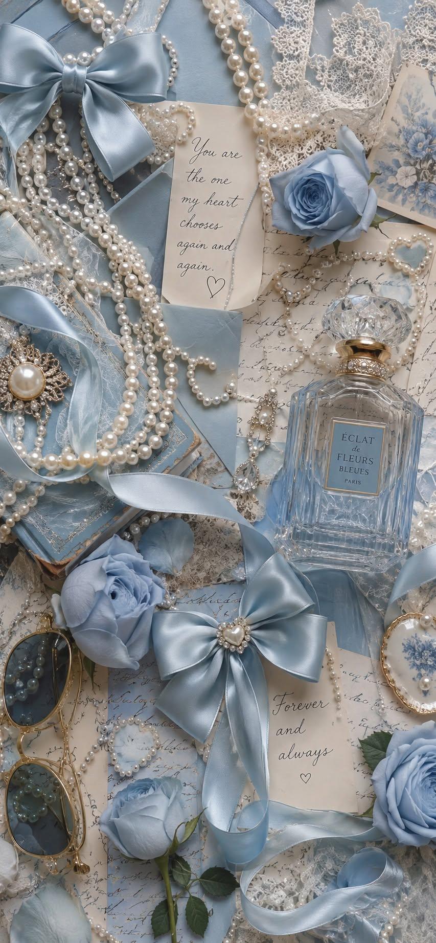 Pearls and Love Notes Wallpaper