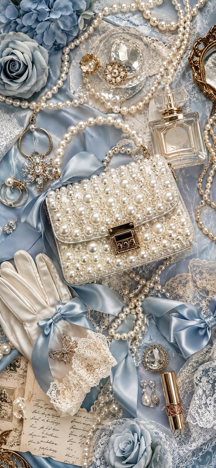 Pearl Handbag Elegance Wallpaper