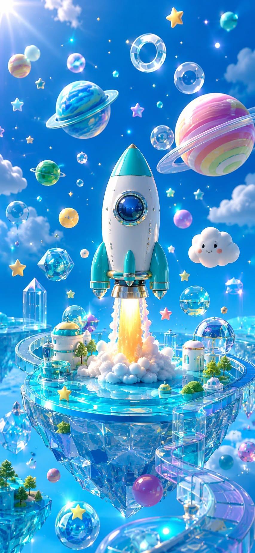 Frutiger Aero Rocket Launch