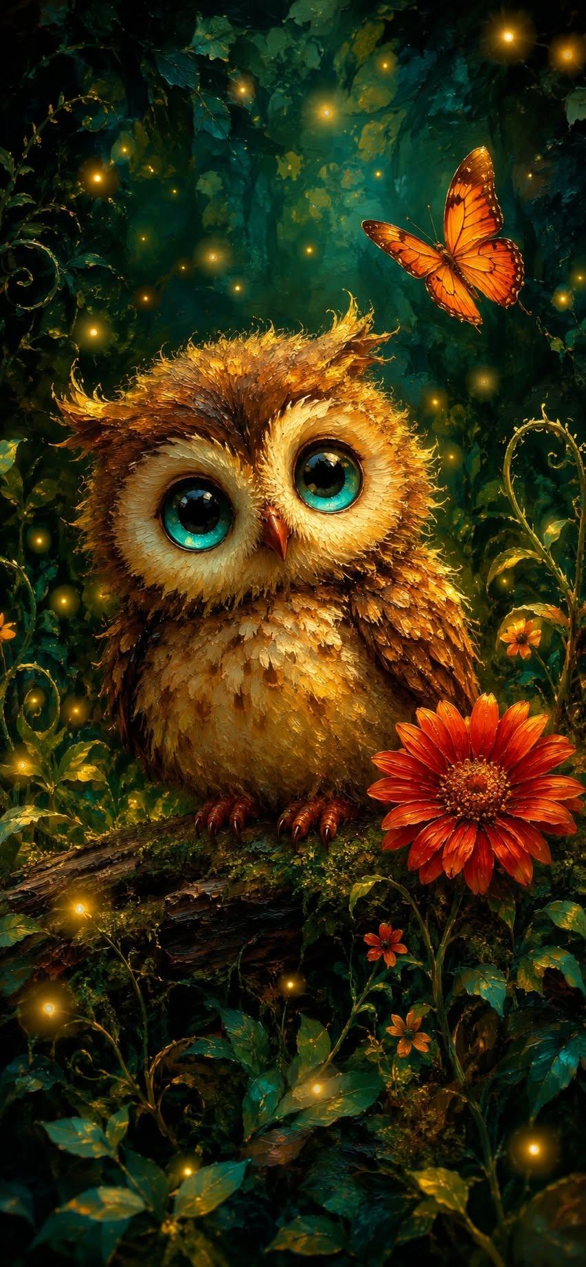 Baby Owl Wallpaper