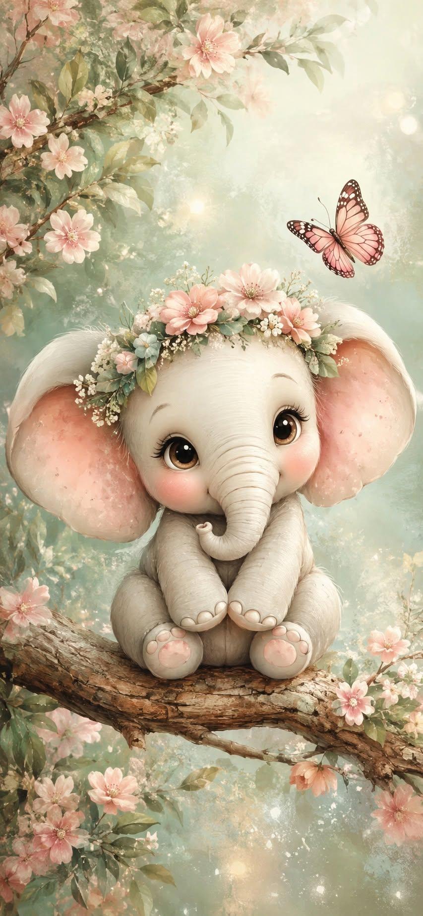 Cute Baby Elephant Wallpaper