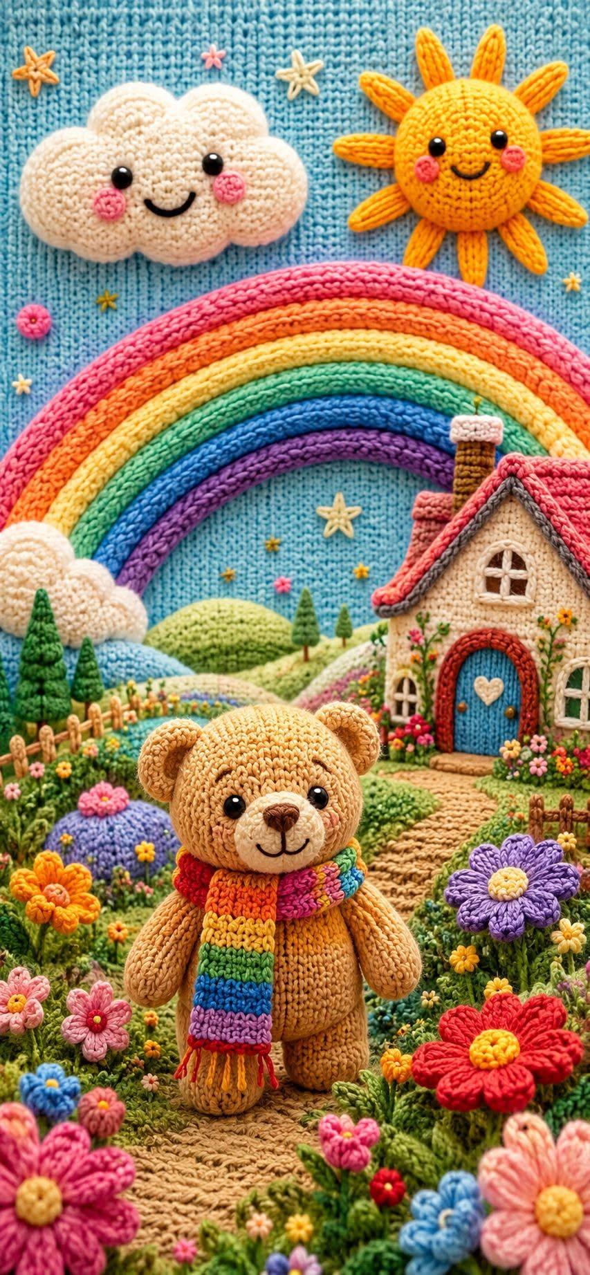 Crochet Teddy Bear Wallpaper