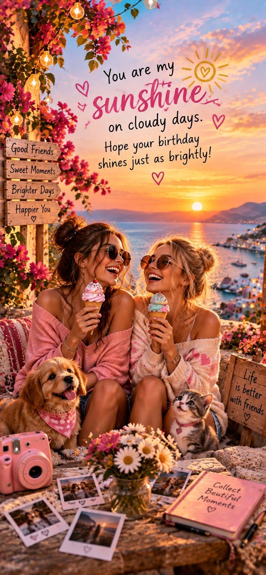 A Sunshine Birthday Wish for My Bestie