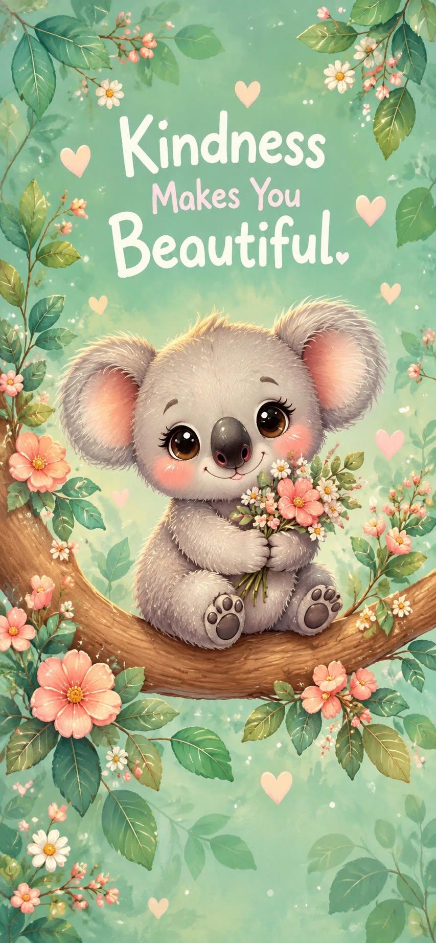 Kindness Makes You Beautiful Koala Wallpaper