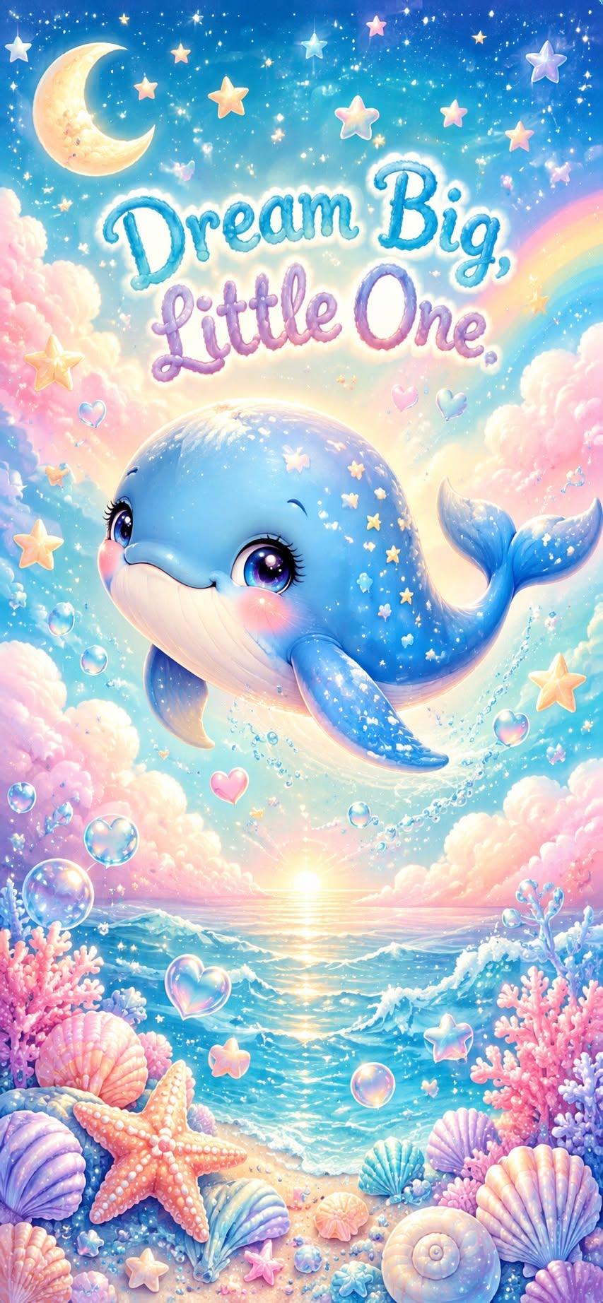 Dream Big Little Whale Wallpaper