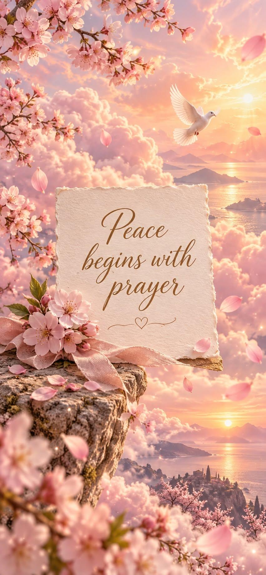 Peace Begins With Prayer Wallpaper