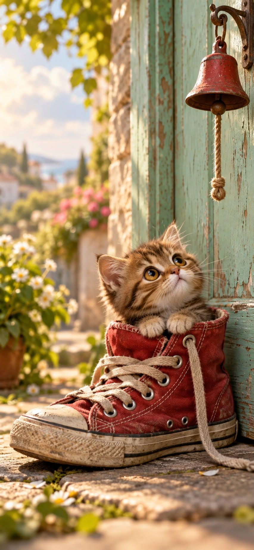 Cute Kitten Sneaker Wallpaper